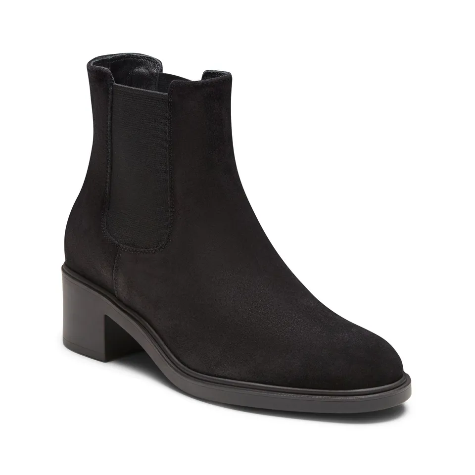 F.lli Rossetti Polacco Beatles Suede Nero Stivaletto Tacco 40