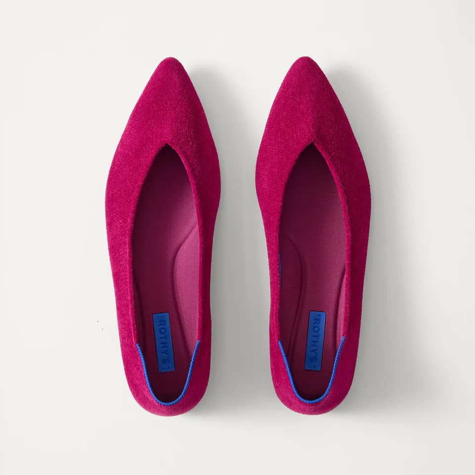 Rothy's The Point III ballerine rosa ReVelvet Mulberry