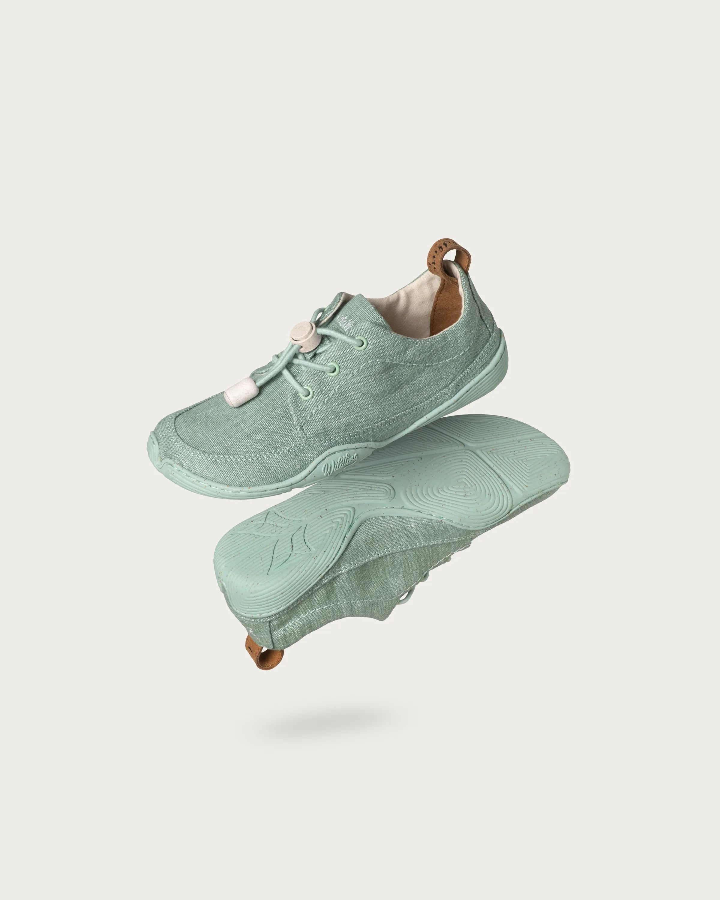 Wildling Lelin menthe scarpe bimbi lino verde EU 28 vegan