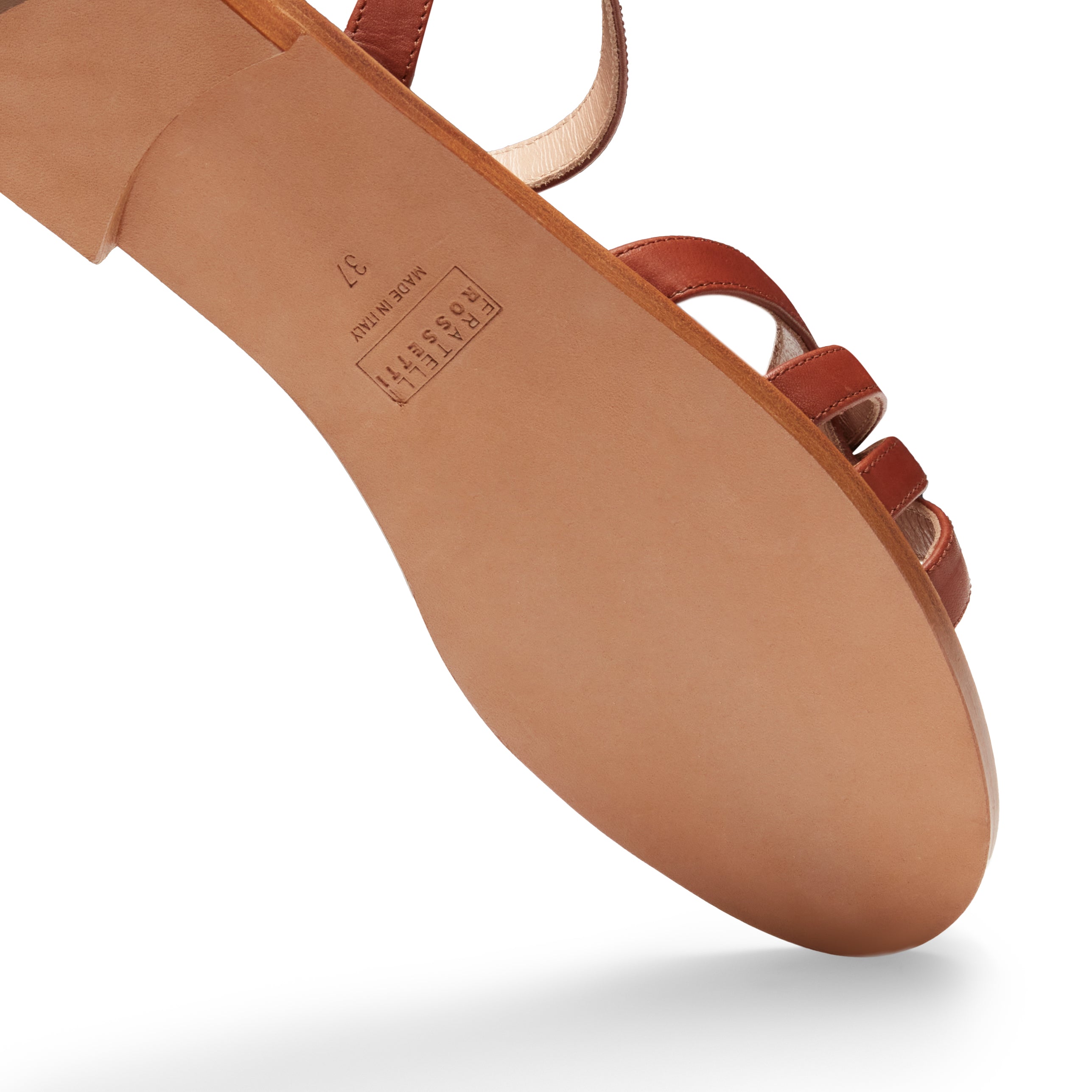 F.lli Rossetti Sandalo Donna Pelle Mandorla Flat Intrecciato