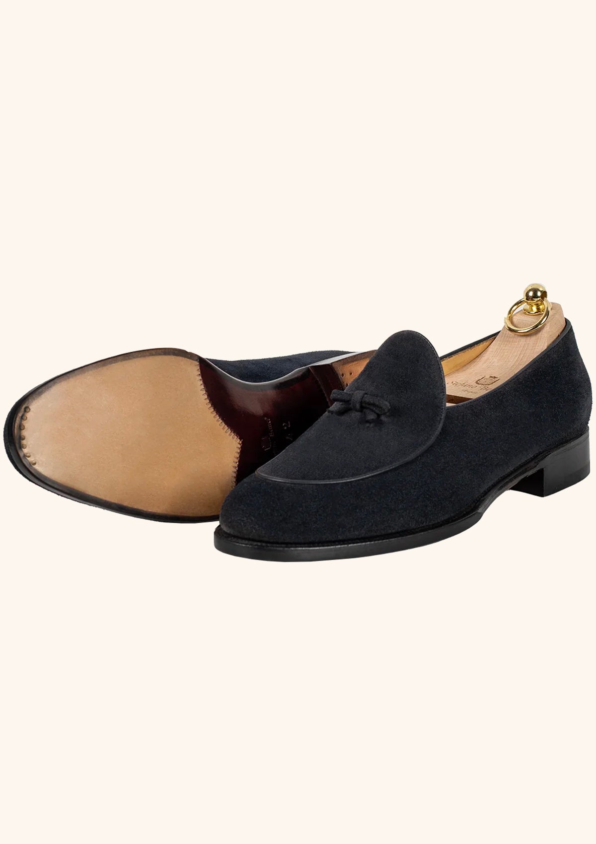 Stefano Bemer Loafers Mocassino Camoscio Blu C1205