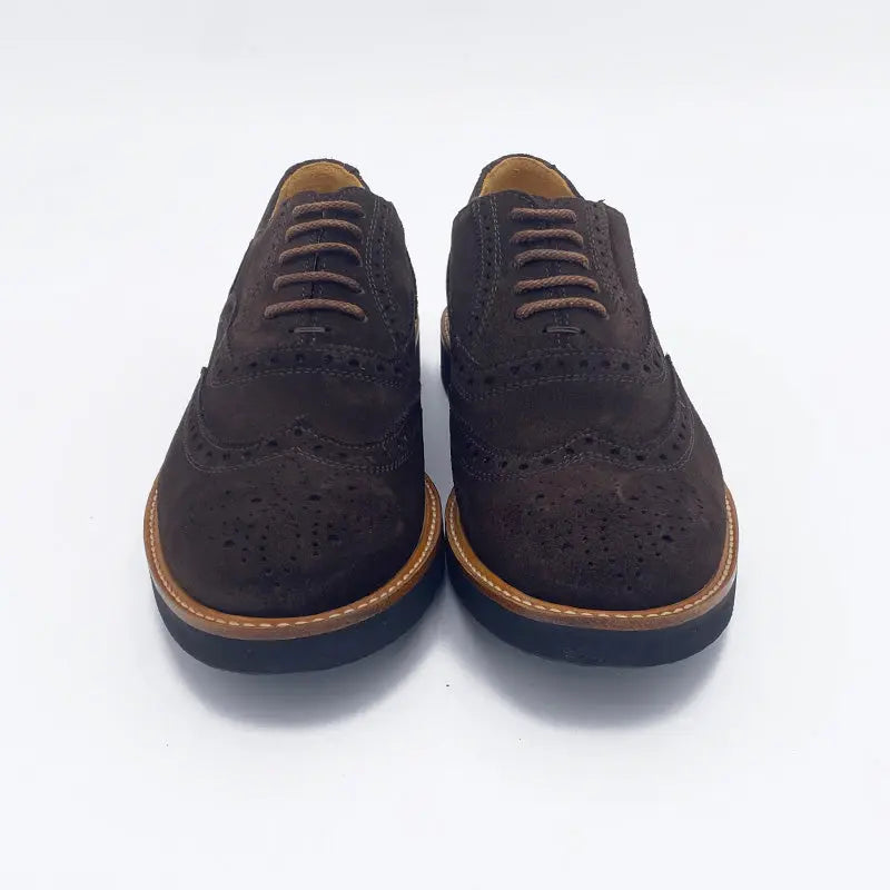 Sandro Barbera 981 Oxford Full Brogue Moro Camoscio Vibram