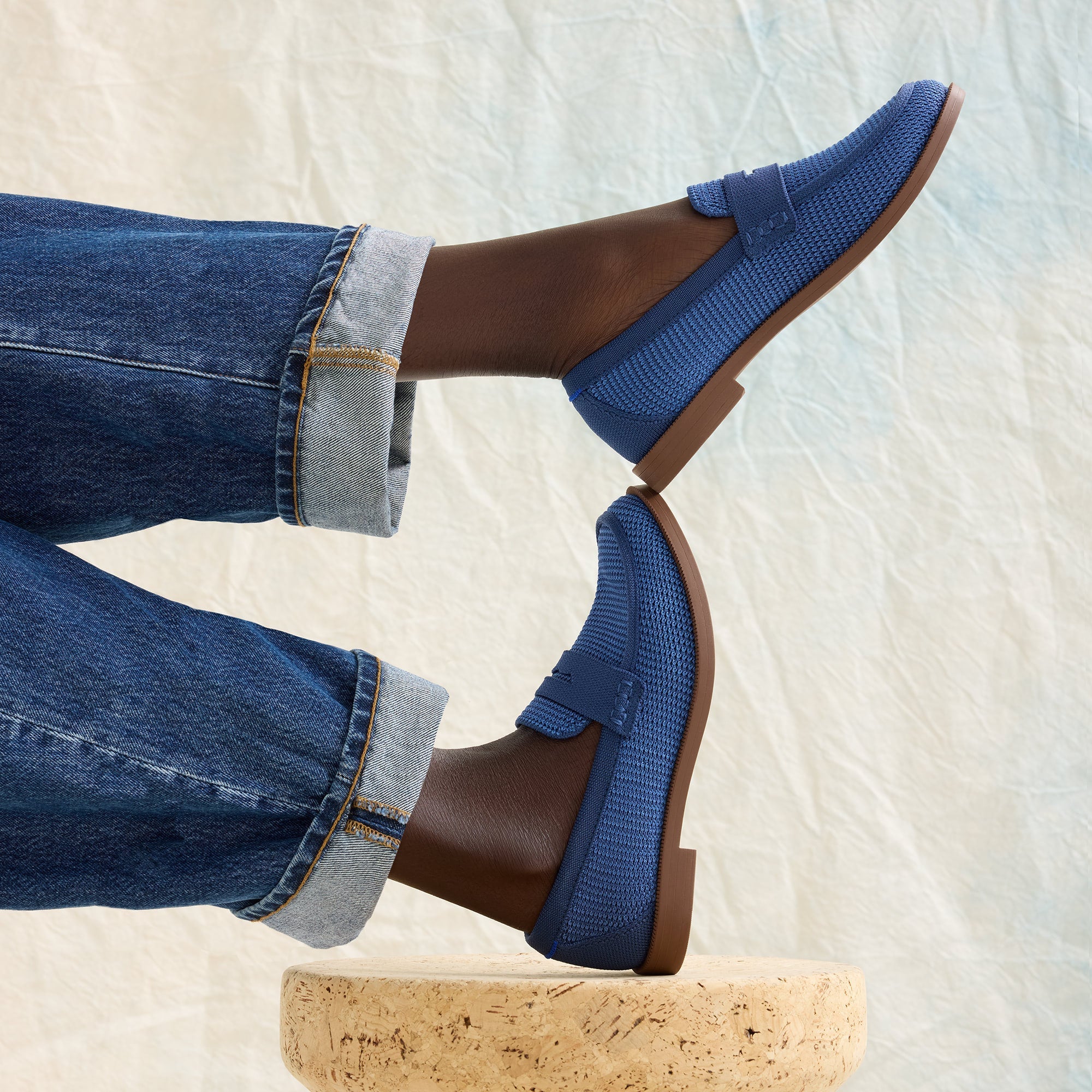 Rothy's The Penny Loafer mocassini donna Blue rafia blu scuro
