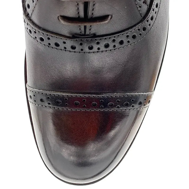 Sandro Barbera 44204 Oxford Half Brogue Uomo Cioccolato Pelle