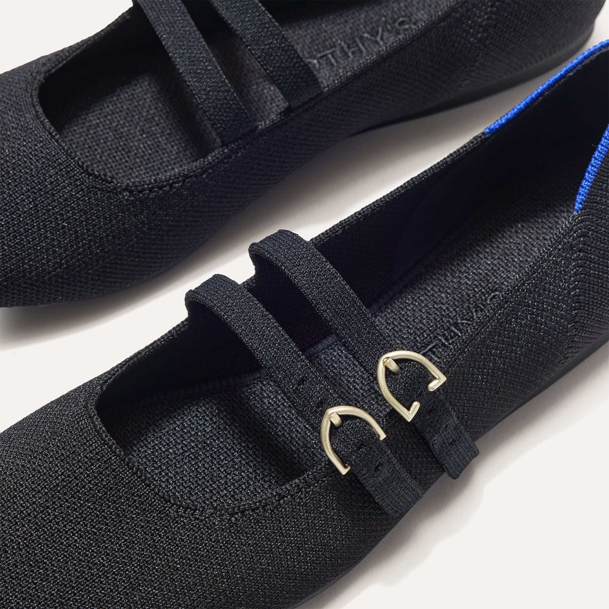 Rothy's The Double Buckle Mary Jane Black ballerine fibbia nere