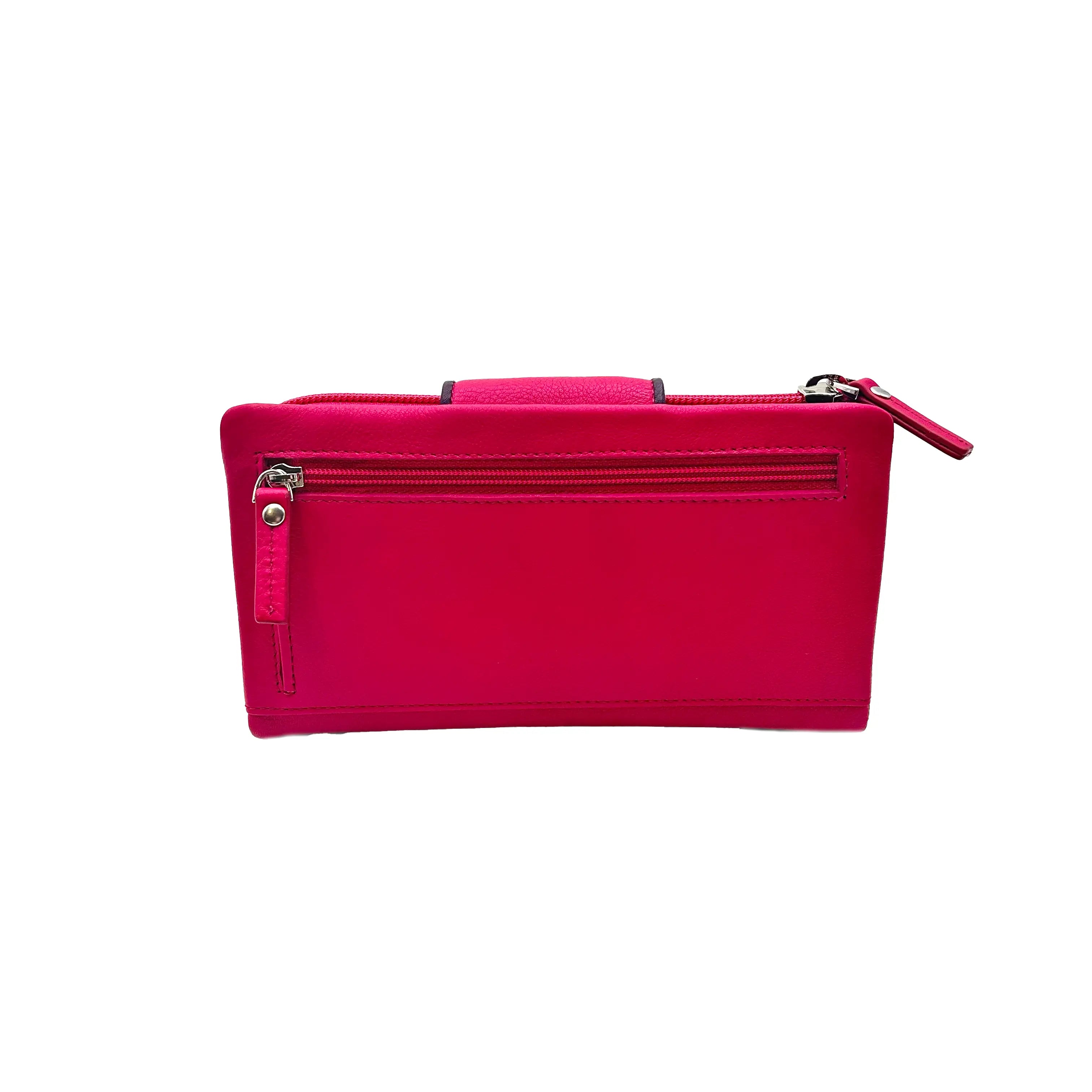 Sandro Barbera 9327 portafoglio donna fuxia viola pelle