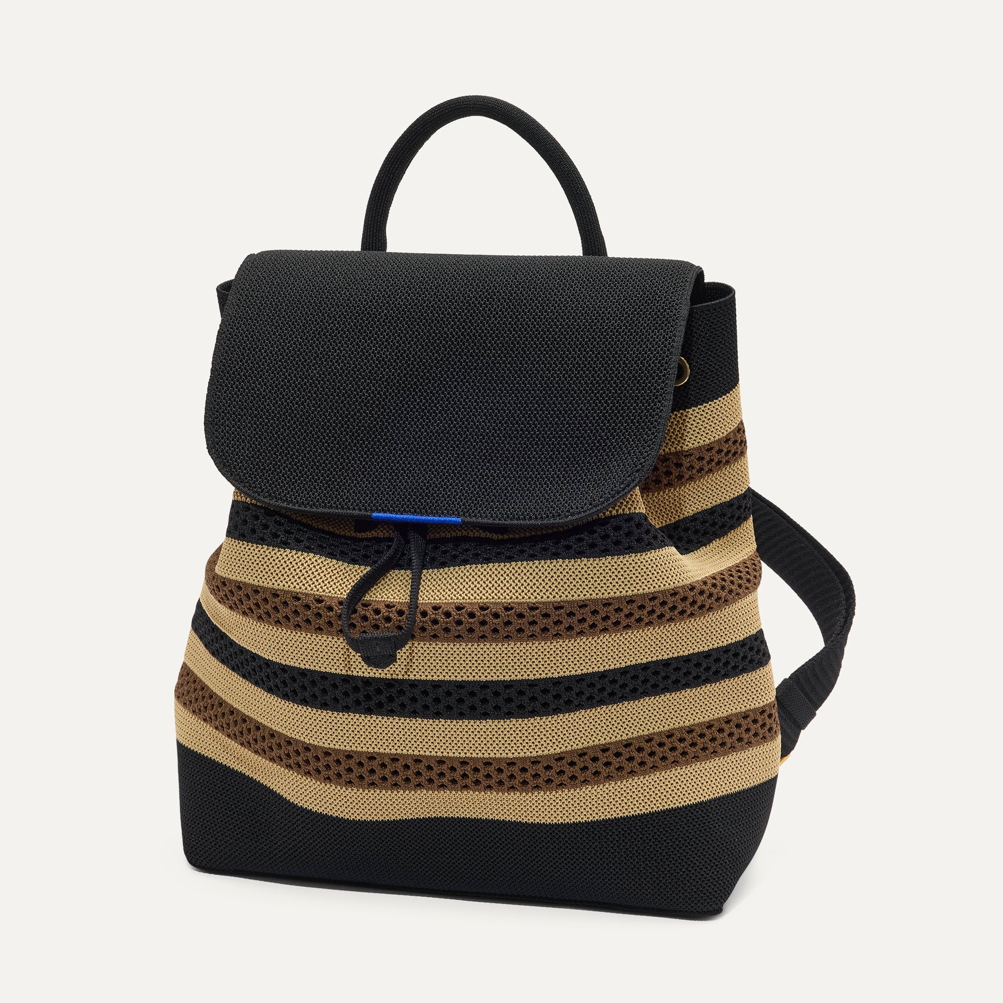 Rothy's The Cinch Backpack zaino Mocha Stripe coulisse