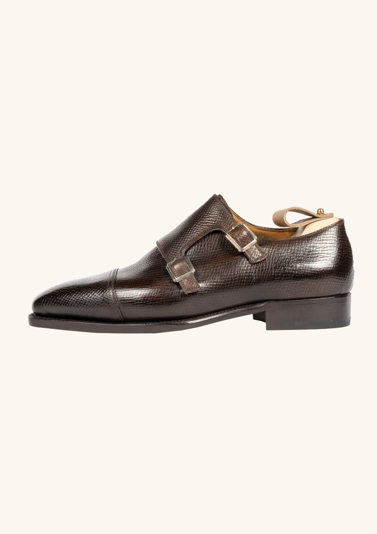 Stefano Bemer Classica Double Monk Pelle Marrone 42