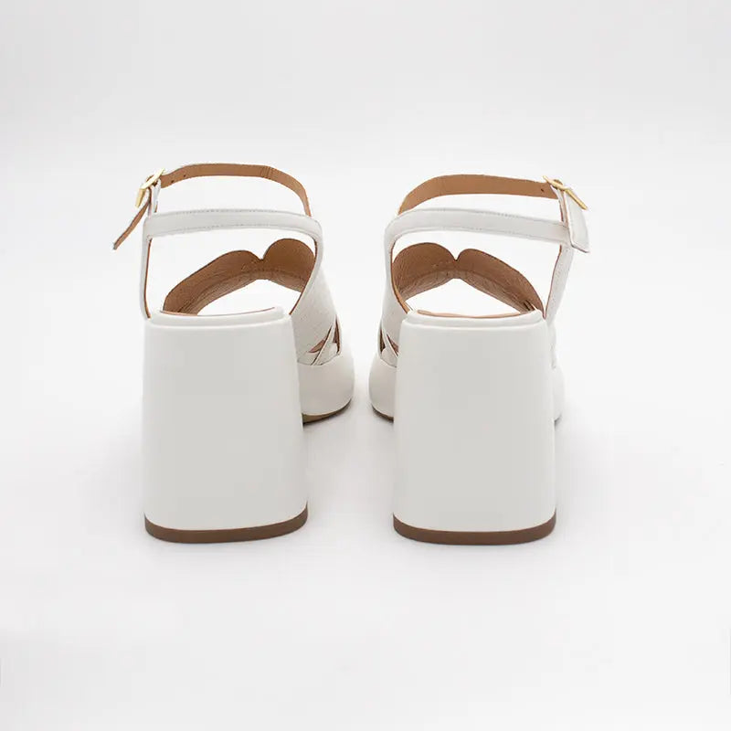 Sandro Barbera 6008 sandalo donna bianco plateau tacco 9 cm