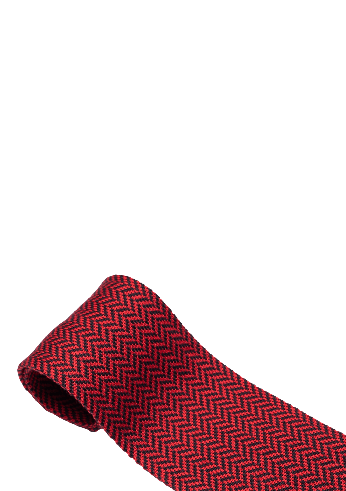Stefano Bemer Cravatta Maglia Cotone Rosso Rubino 8 cm