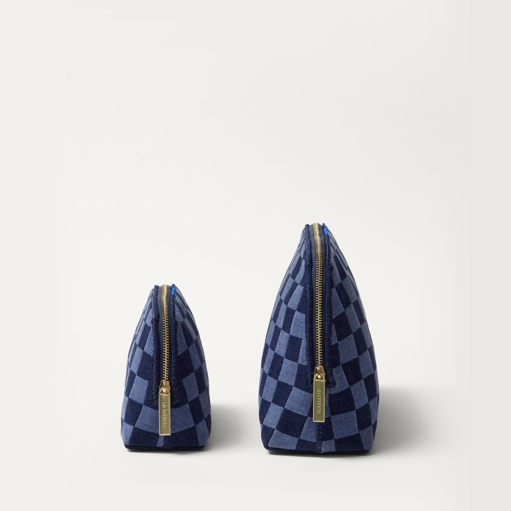 Rothy's The Vanity Set pochette ReVelvet Blue Ink 2 pezzi