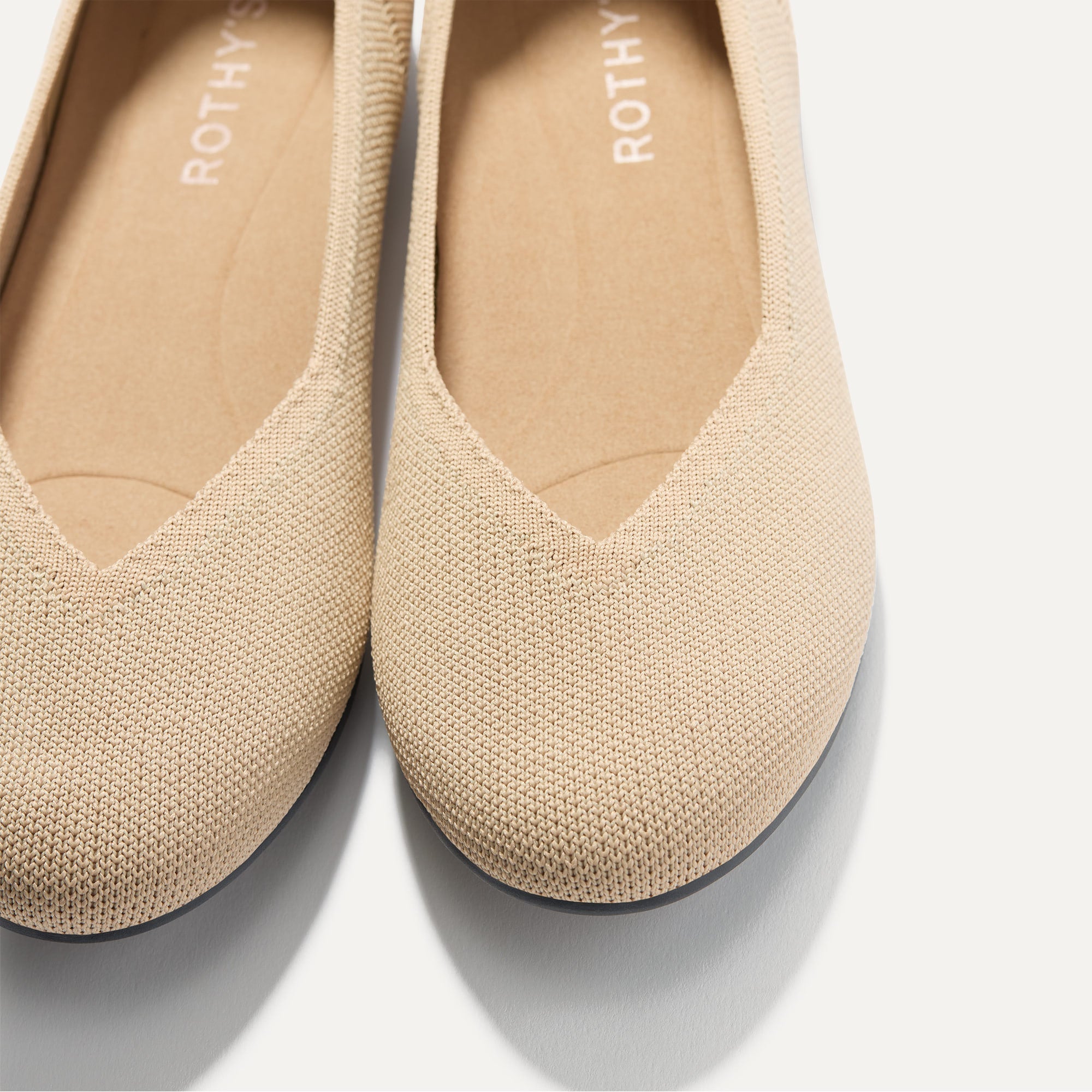 Rothy's The Daily Flat ballerine Ecru avorio knit