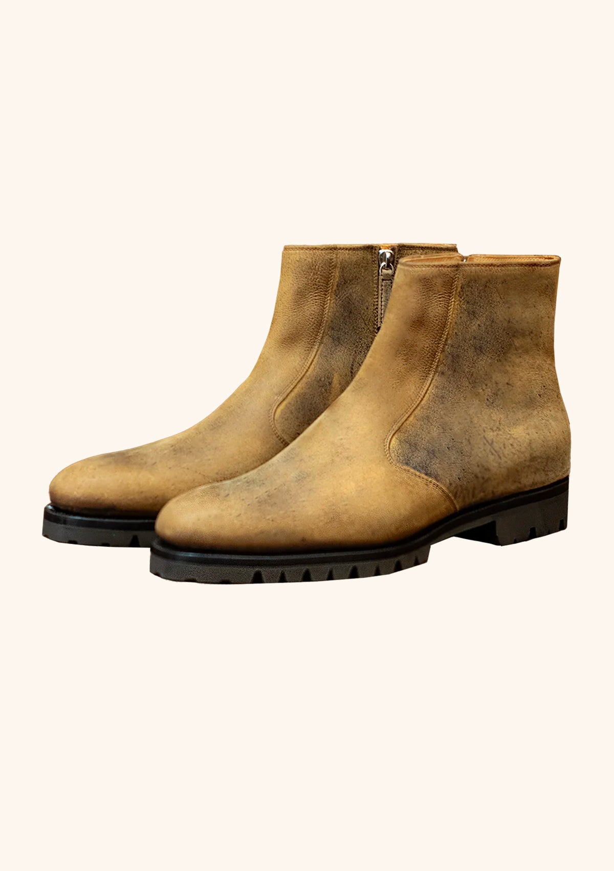 Stefano Bemer Boots C7980V2 stivali kudu cammello con zip