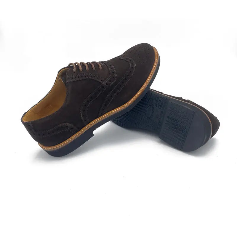 Sandro Barbera 981 Oxford Full Brogue Moro Camoscio Vibram