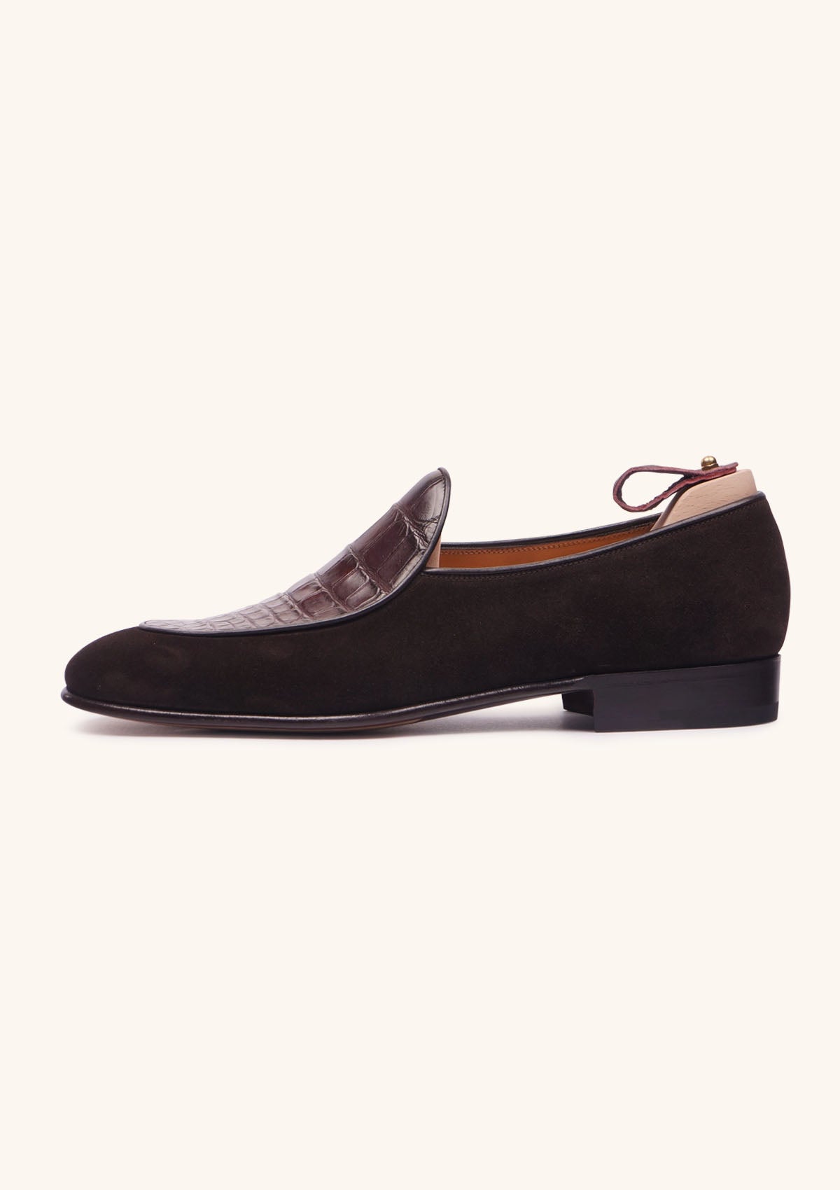 Stefano Bemer Loafers Mocassini Uomo Alligatore Marrone C1410