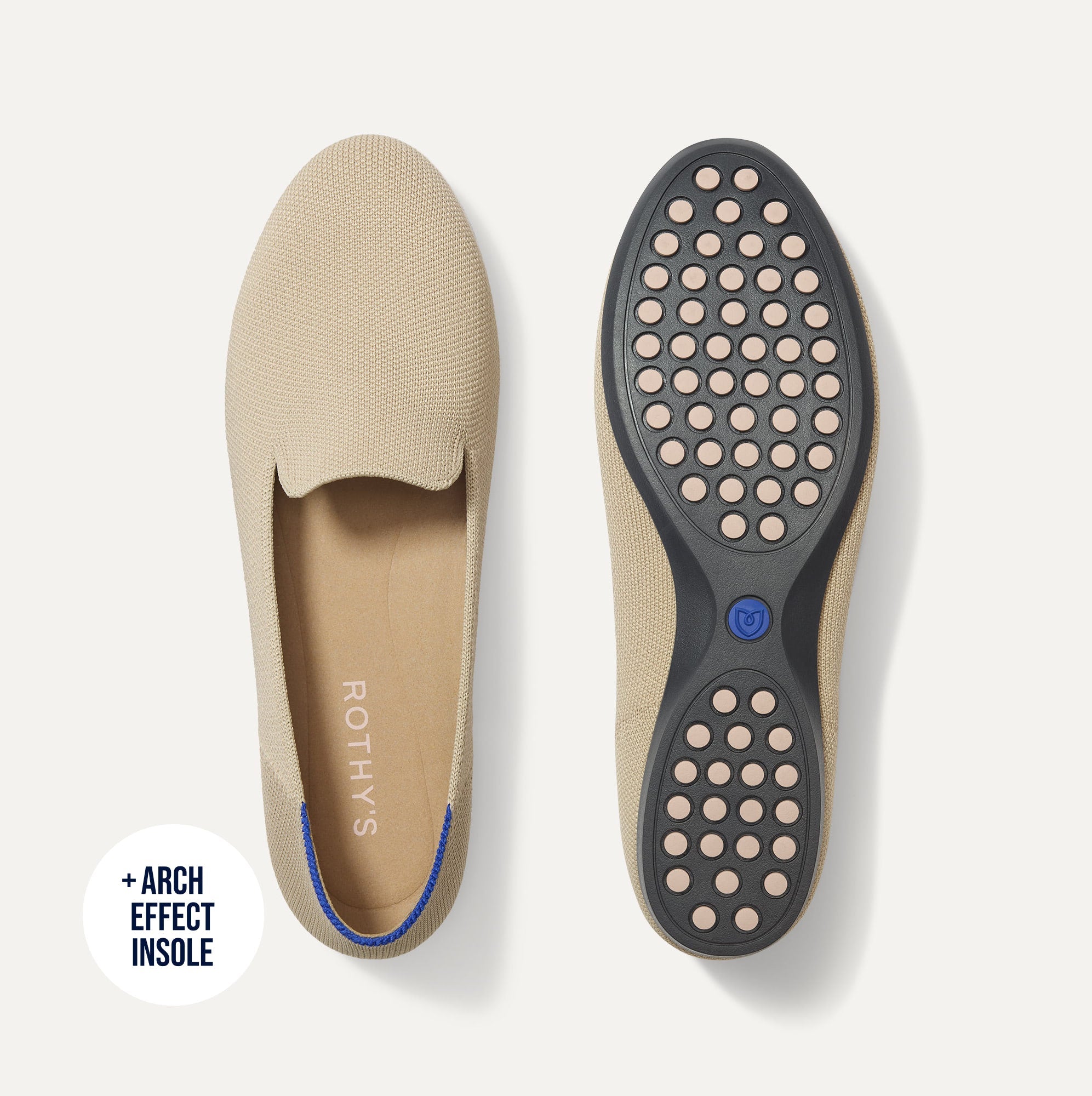 Rothy's The Daily Loafer mocassini donna Ecru avorio knit