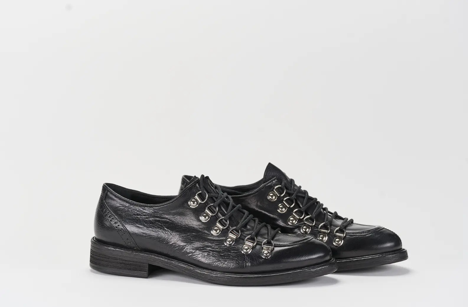 Sandro Barbera Stone Wax 34212 scarpa norvegese nero cuoio