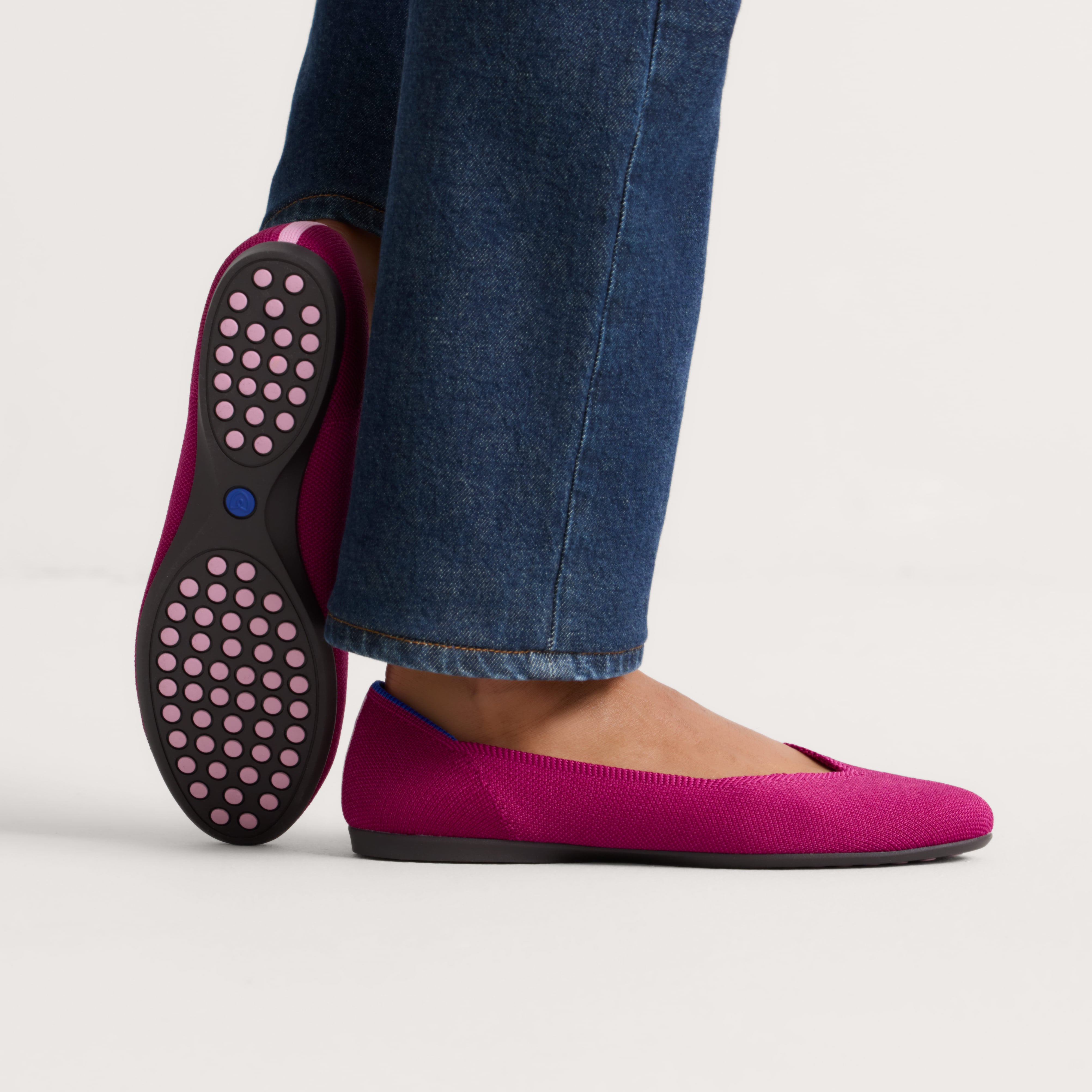 Rothy's The Daily Flat ballerine Wild Berry rosa knit