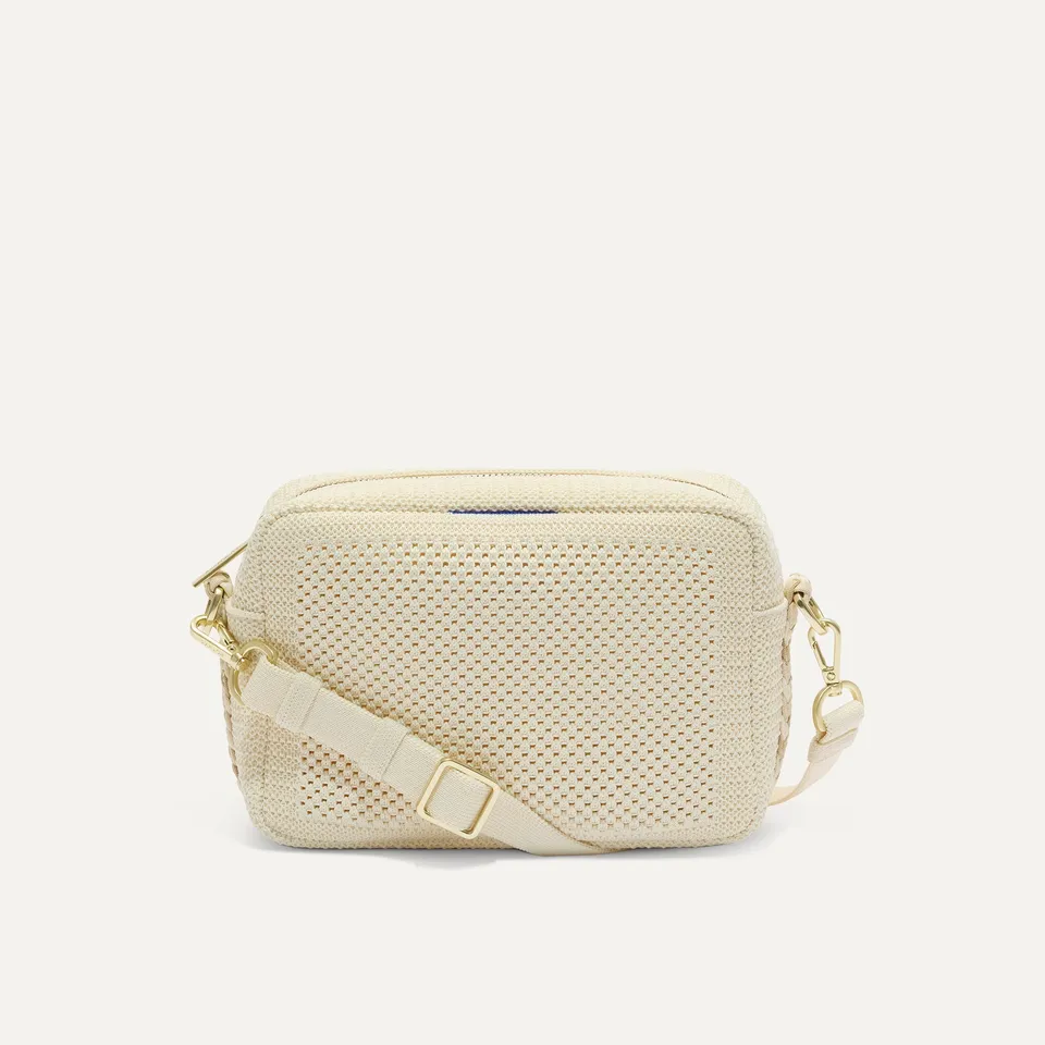 Rothy's The Crossbody Camera Bag borsa tracolla Cream Twist Open-Knit