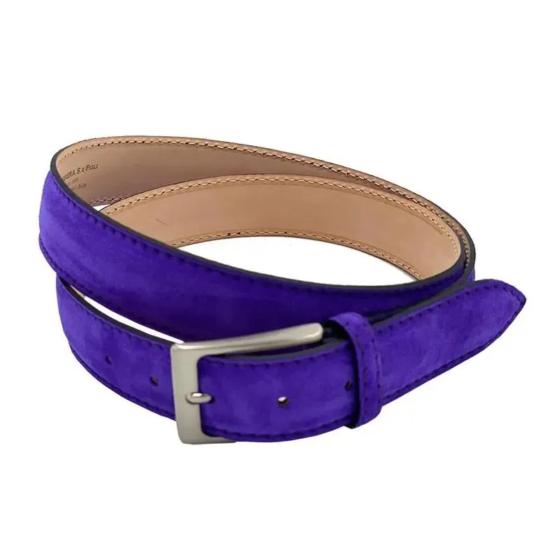 Sandro Barbera 3550 cintura pelle viola fatto a mano