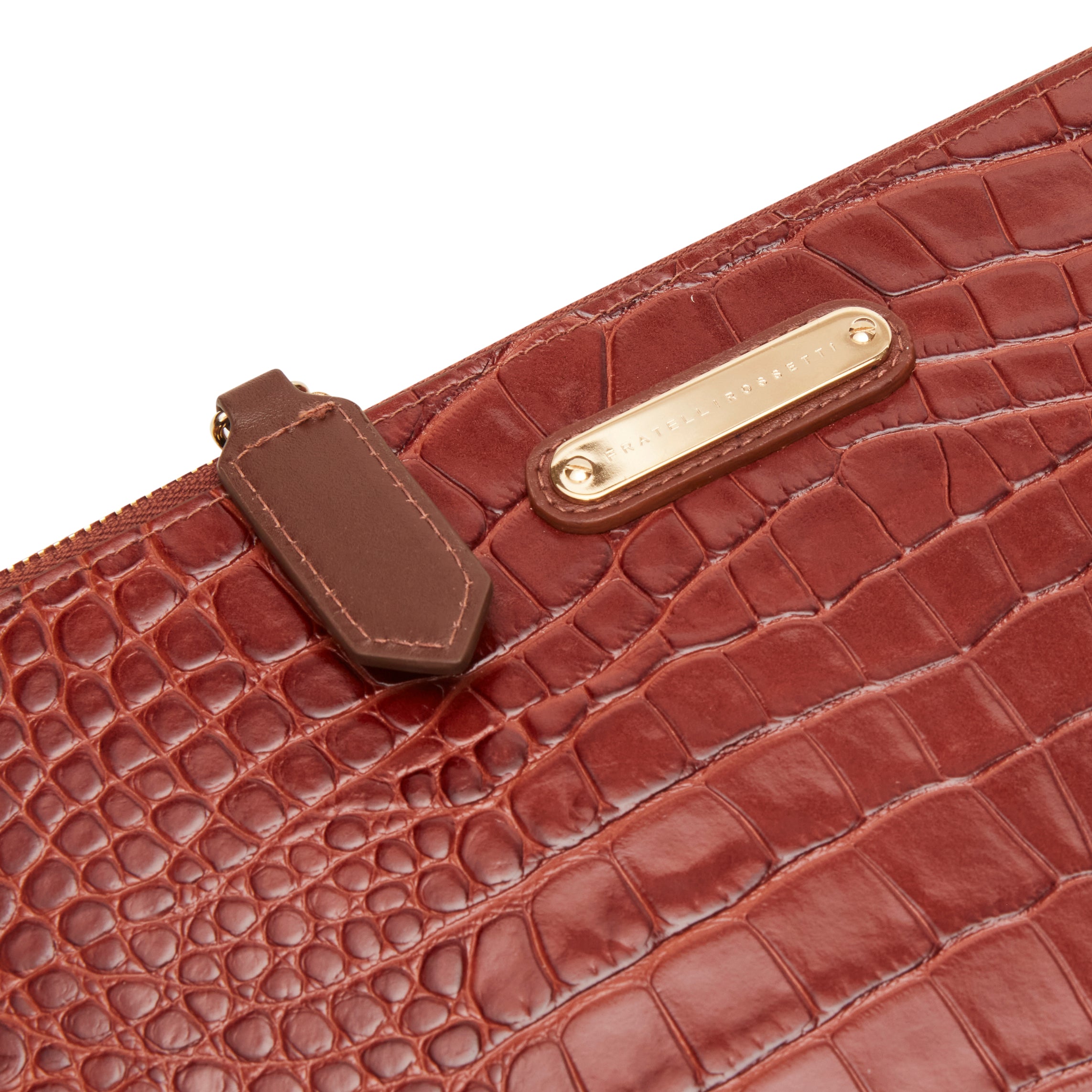 F.lli Rossetti Bustina 87817 clutch donna cognac pelle