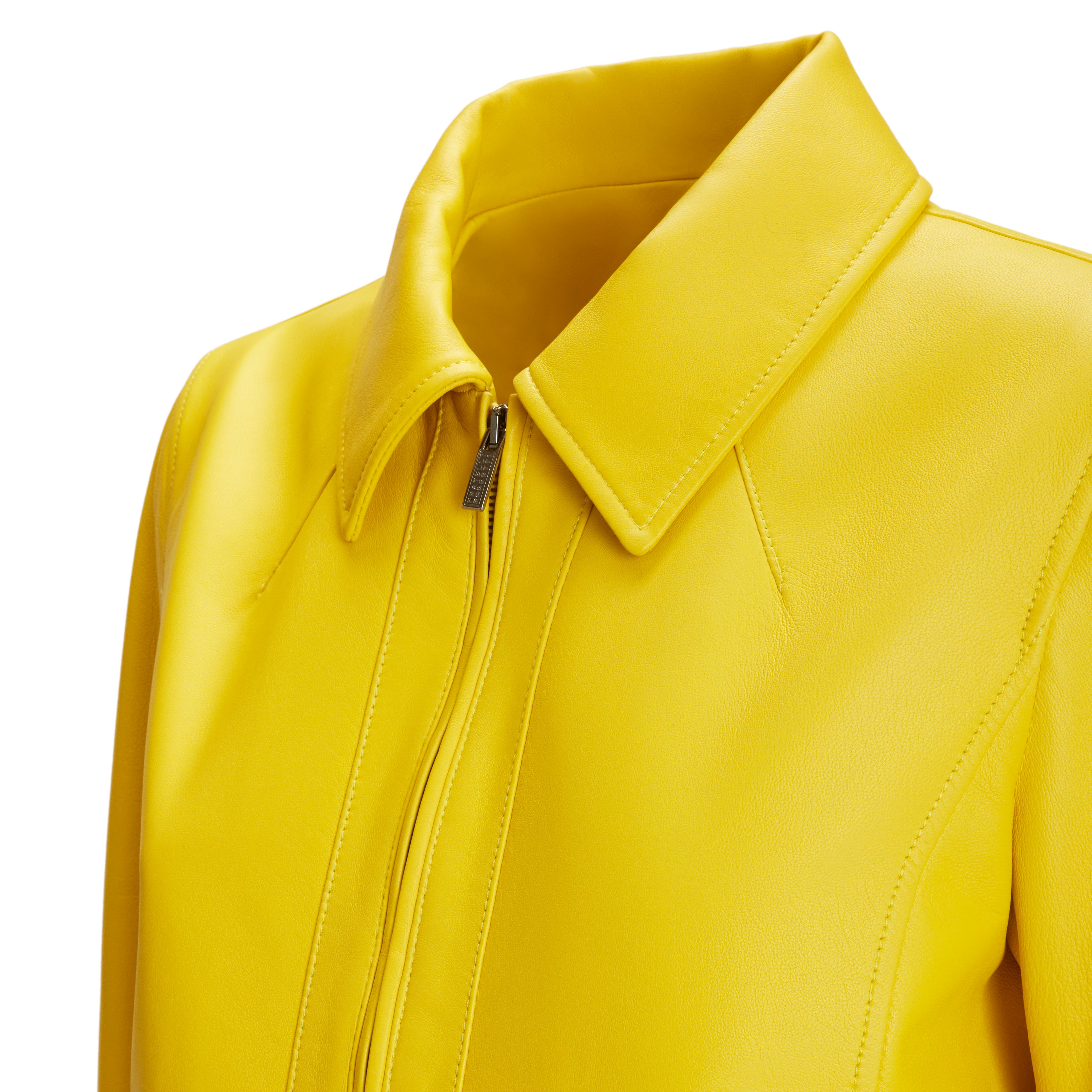F.lli Rossetti Giacca Pelle Donna Sole Nappa Gialla