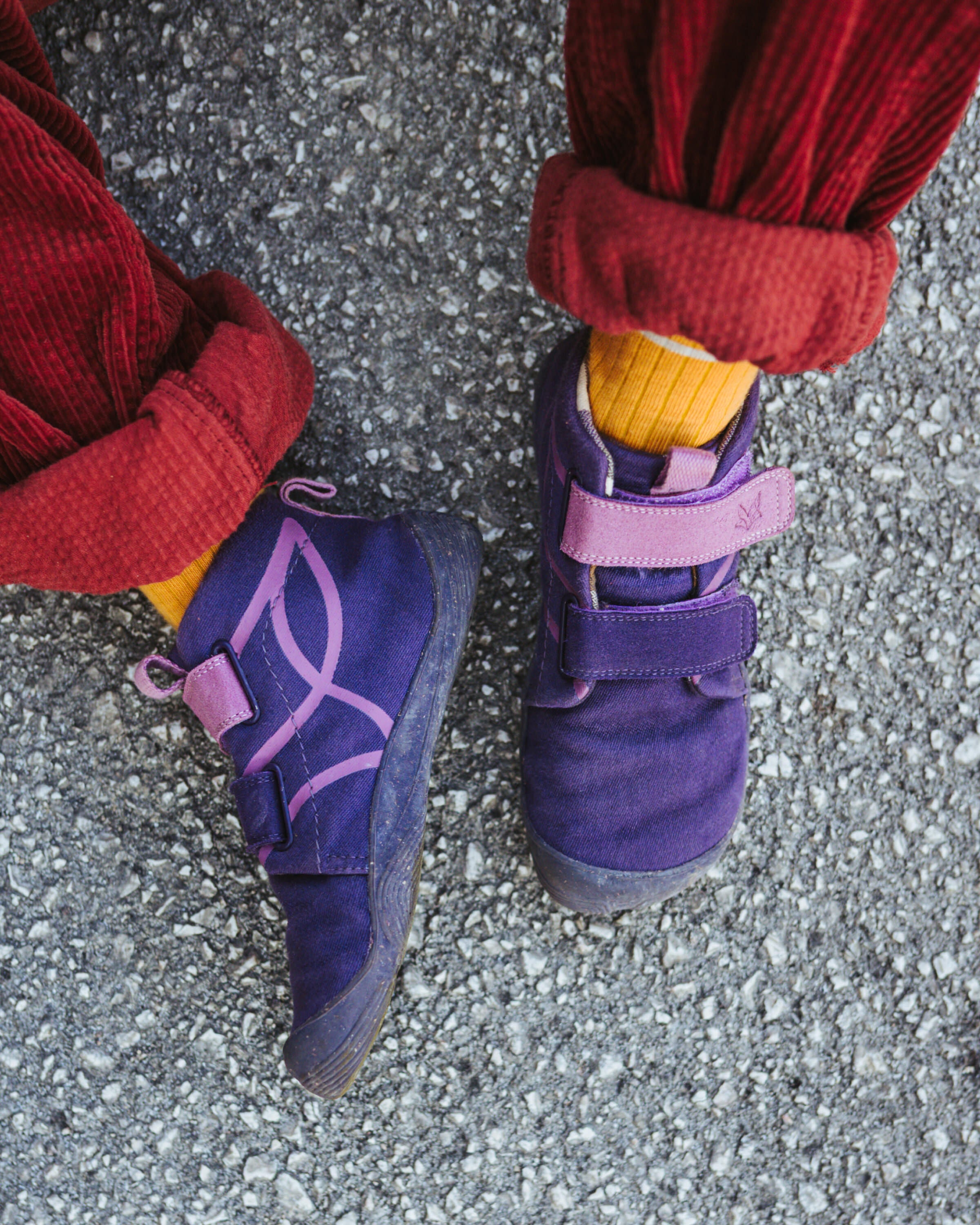 Wildling Filu Purple scarpa bambini in cotone viola