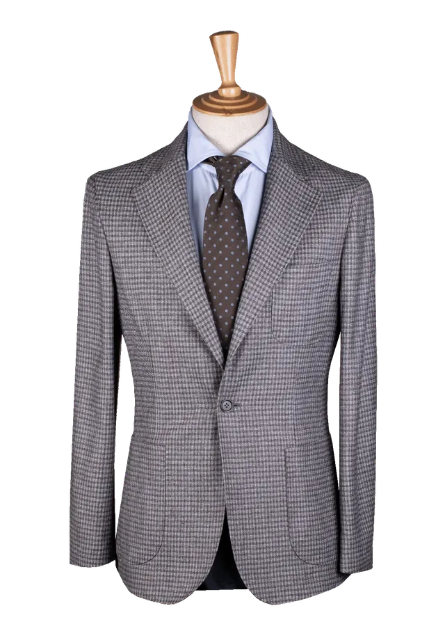 Stefano Bemer Blazers SV4501 giacca overshirt taupe quadri