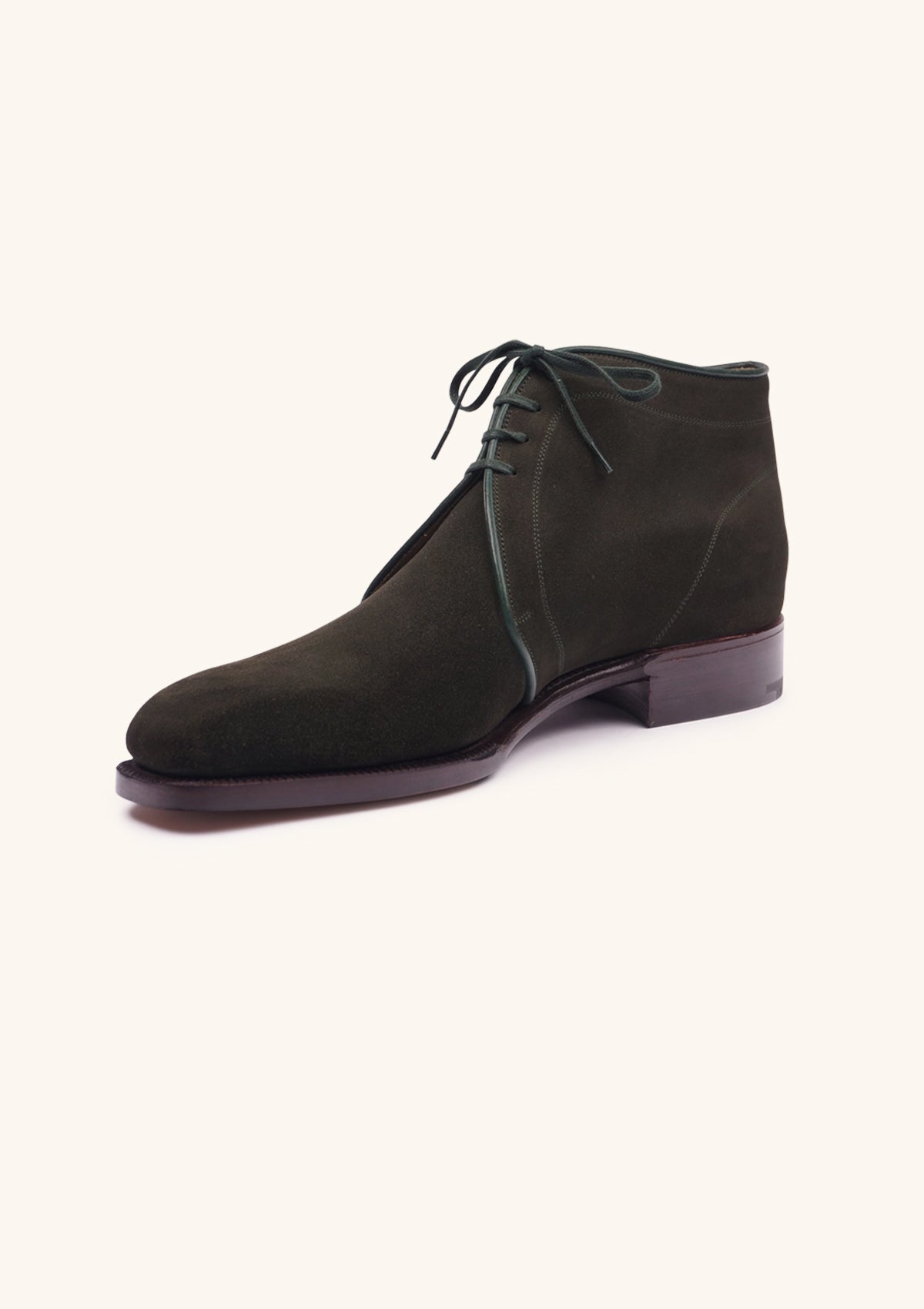 Stefano Bemer Boots Chukka C7291 stivali camoscio loden 40.5
