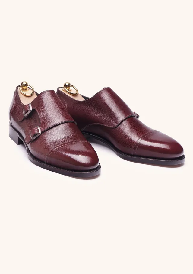 Stefano Bemer C2320 monk doppia fibbia bordeaux 40.5