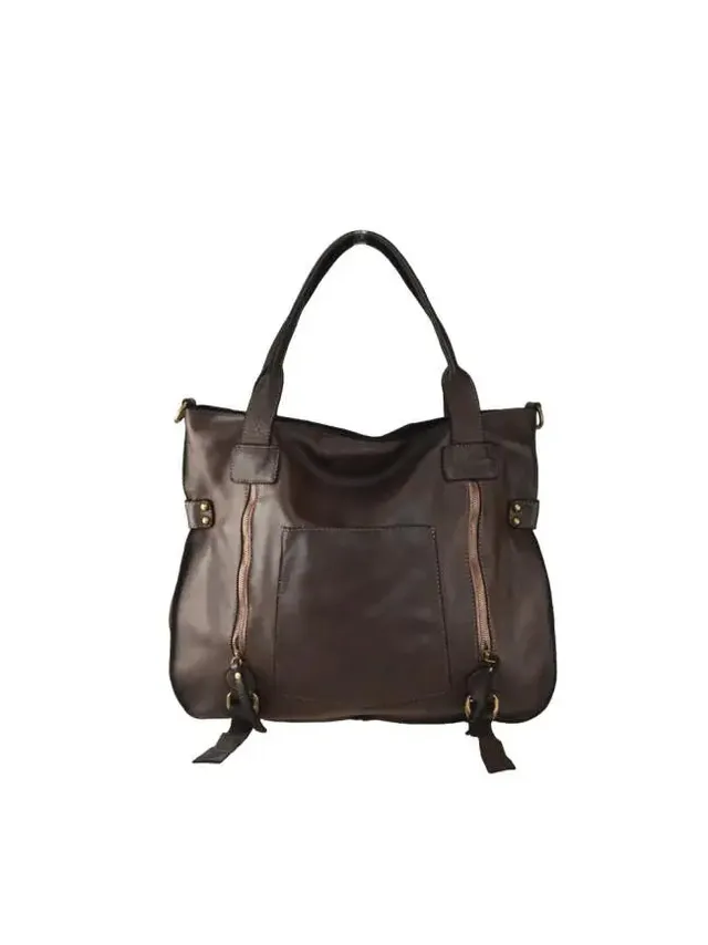 Sandro Barbera Borse BASS52 borsa a spalla pelle moro