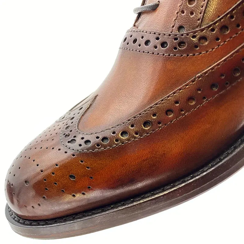 Sandro Barbera 44205 Oxford Uomo Marrone tinta a mano brogue