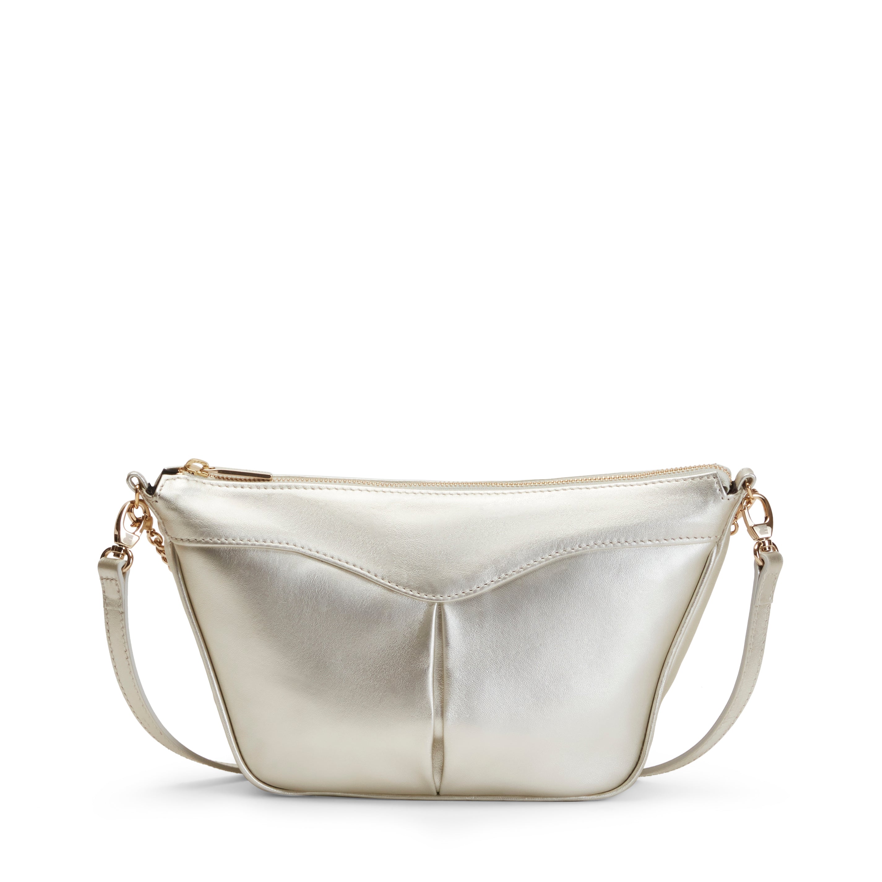 F.lli Rossetti Claire 84852 pochette pelle sabbia metallizzato