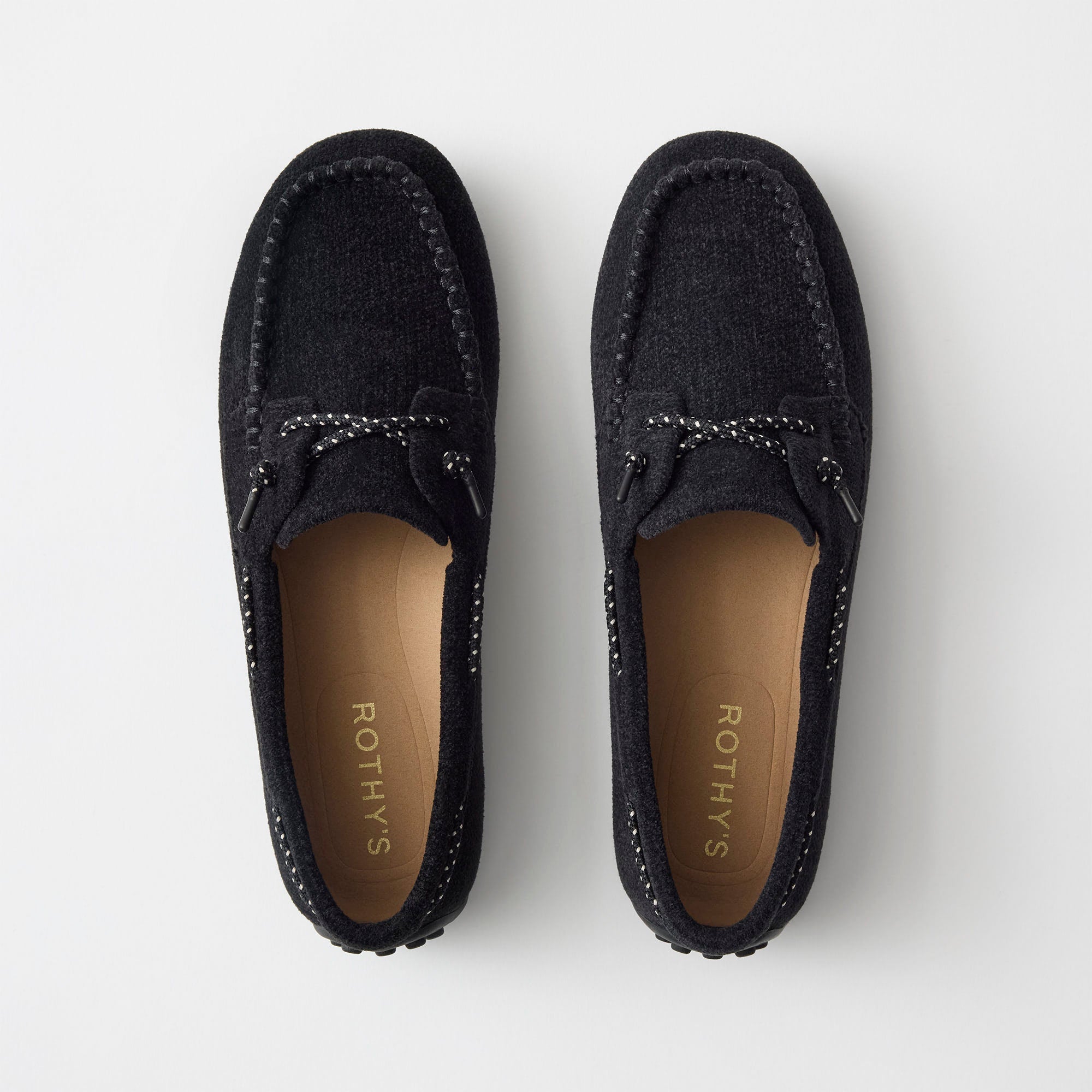 Rothy's Driver Moc mocassini ReVelvet Black classici