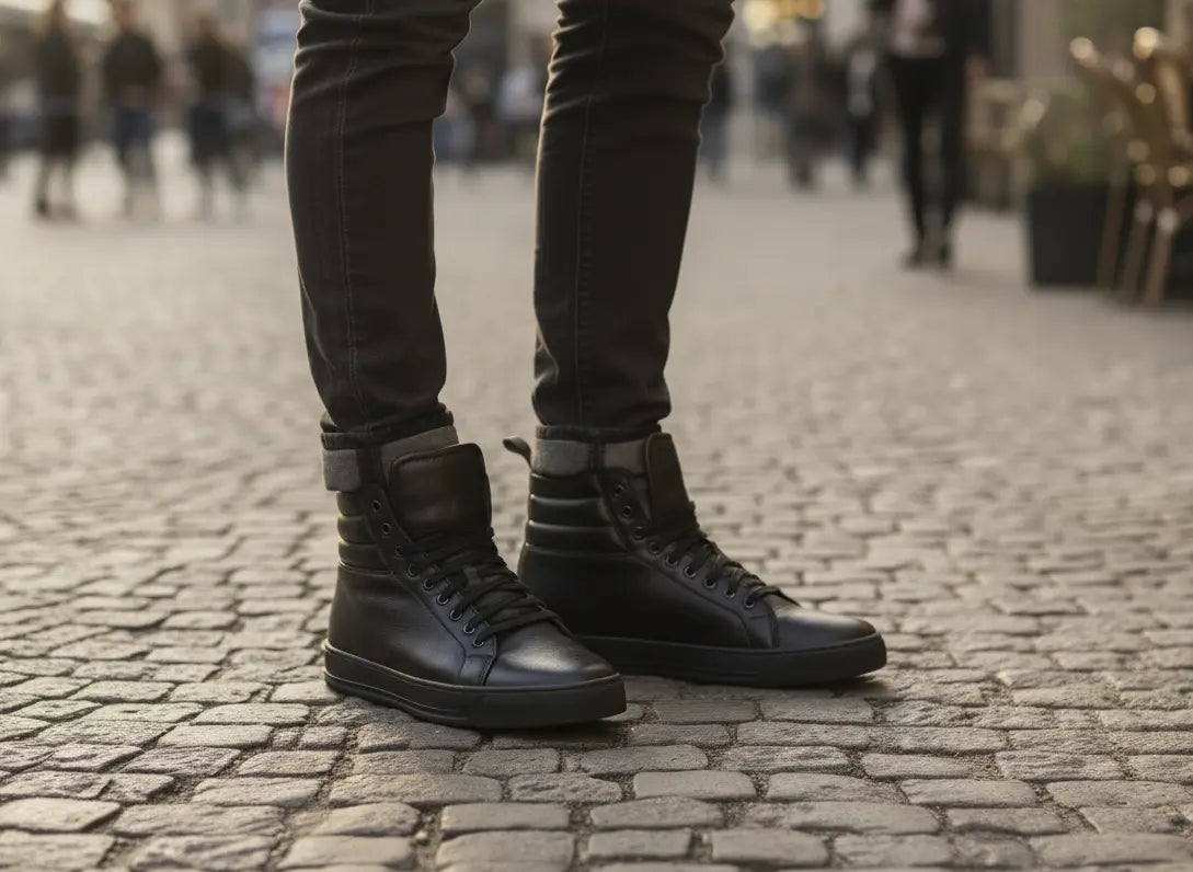 Sandro Barbera Boxer sneaker uomo nero pelle bufalo