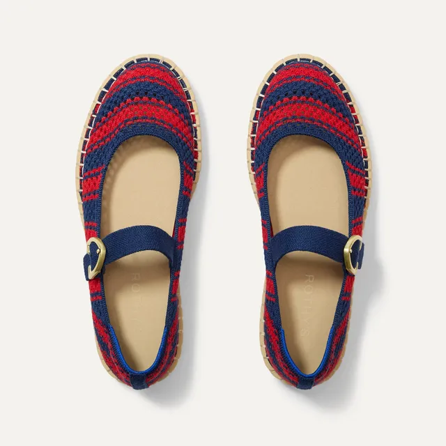 Rothy's The Espadrille Mary Jane ballerine Cherry Tide canapa