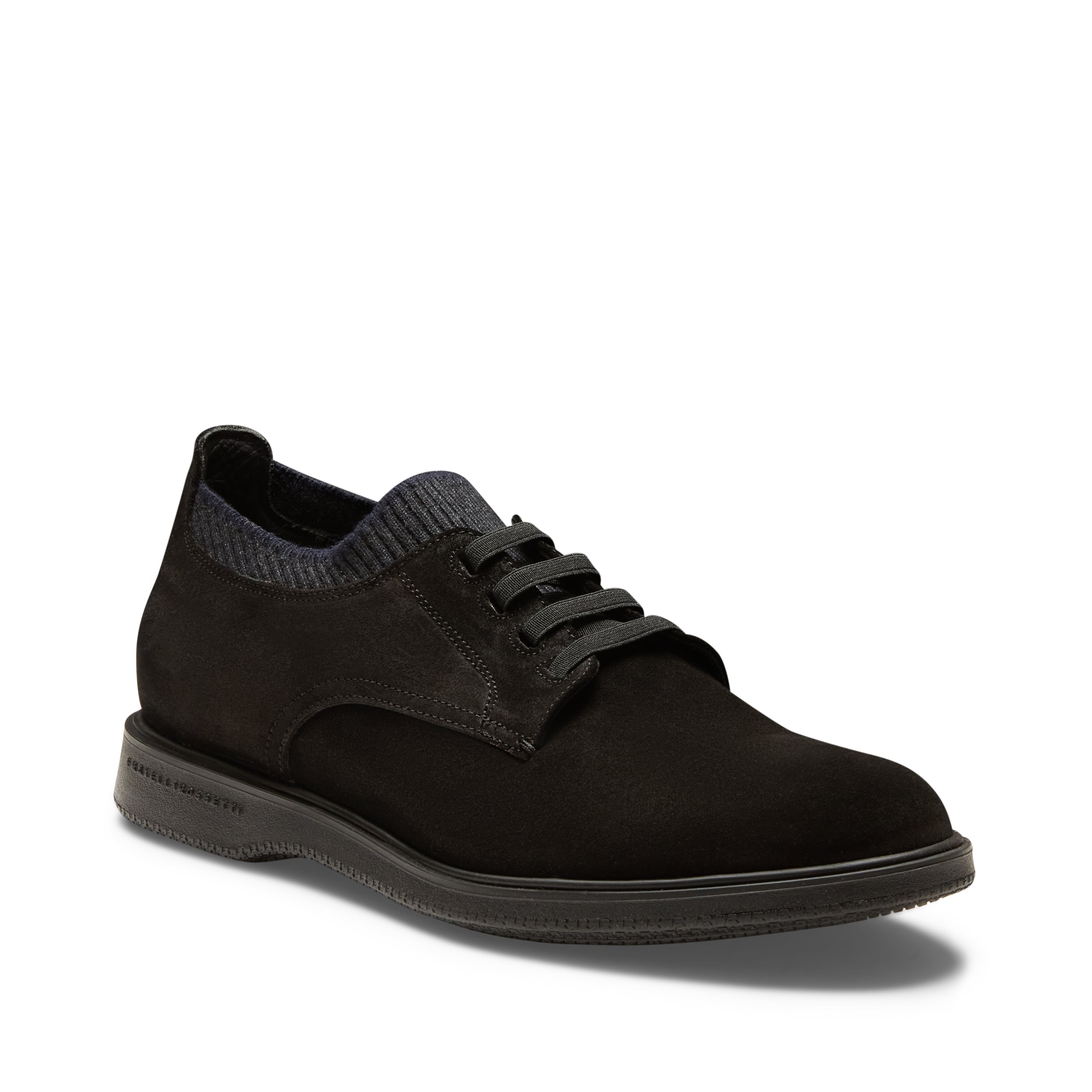 F.lli Rossetti 47333 Derby Uomo Nero Suede Idrorepellente