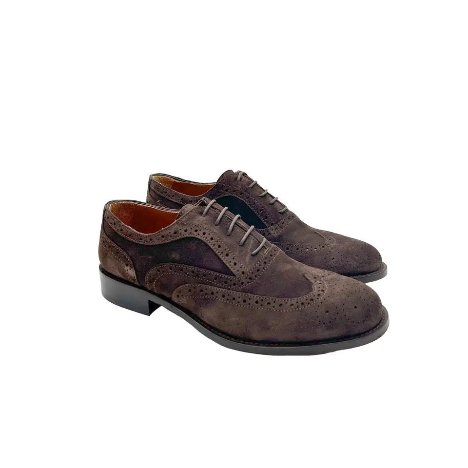Sandro Barbera 44205 Oxford Full Brogue stringate uomo moka Gorain
