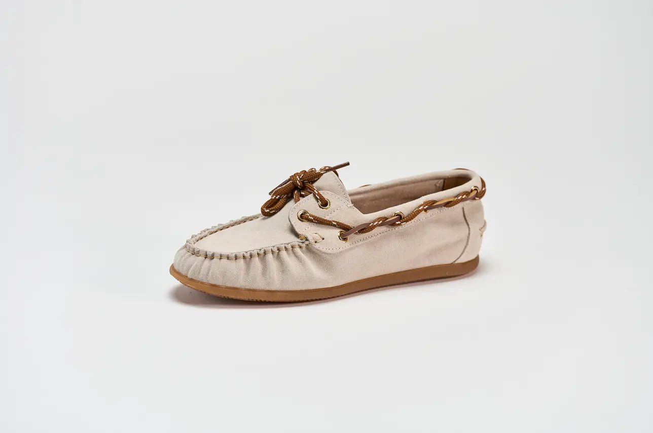 Sandro Barbera Indianina Stringate Donna Latte scamosciato