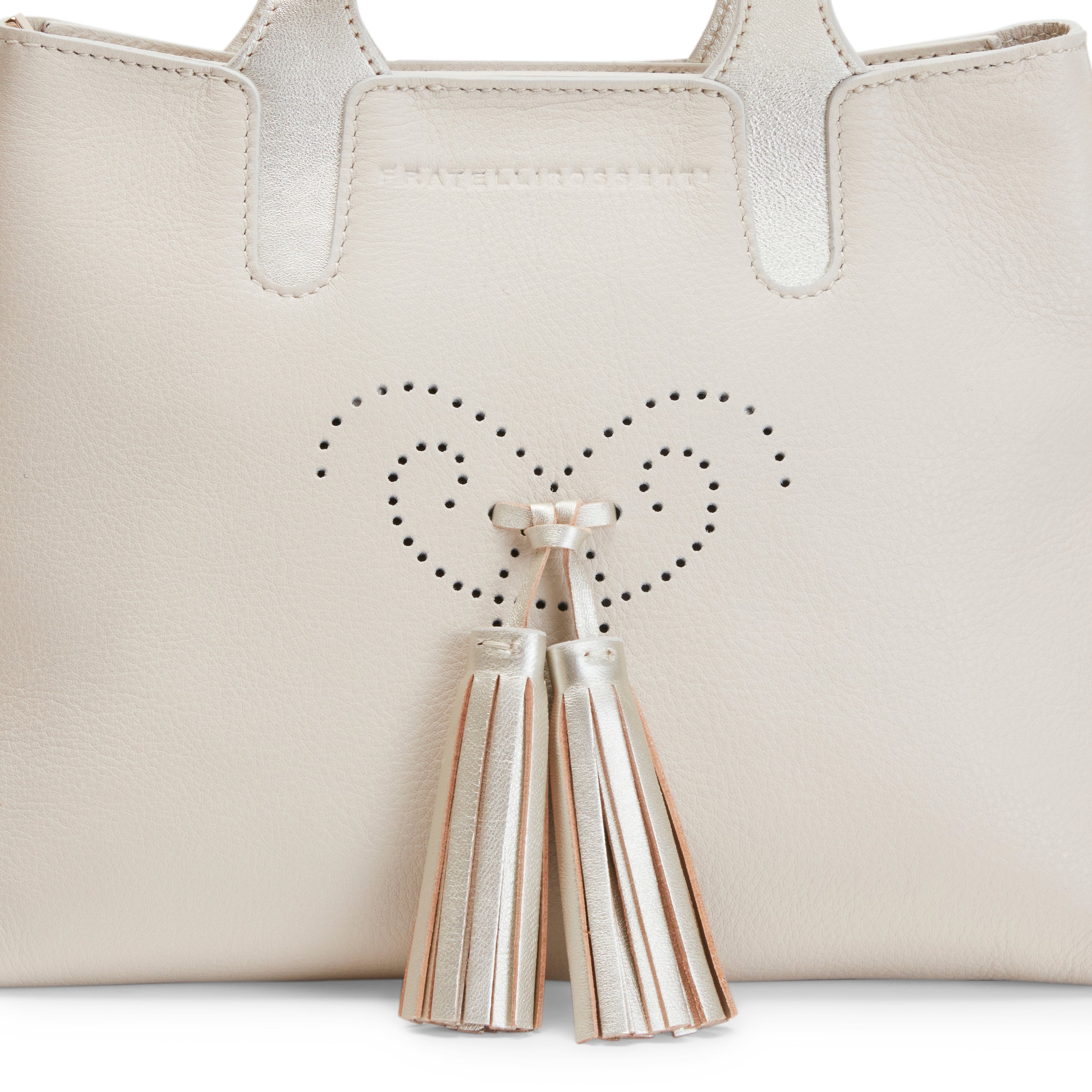 F.lli Rossetti Hobo Tote Bag Pelle Latte Tracolla