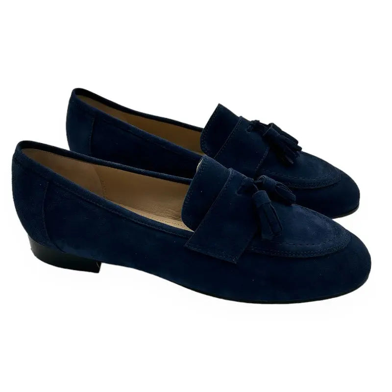 Sandro Barbera & Figli 096 mocassini donna blu pelle tacco 2