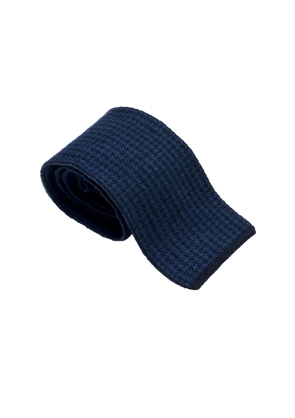 Stefano Bemer Ties Maglia Pattern 3 cravatta lana blu navy 8 cm