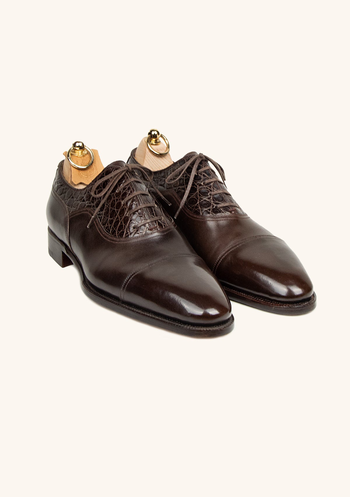 Stefano Bemer Oxfords C6321V5 Stringate Cuoio Coccodrillo 42,5
