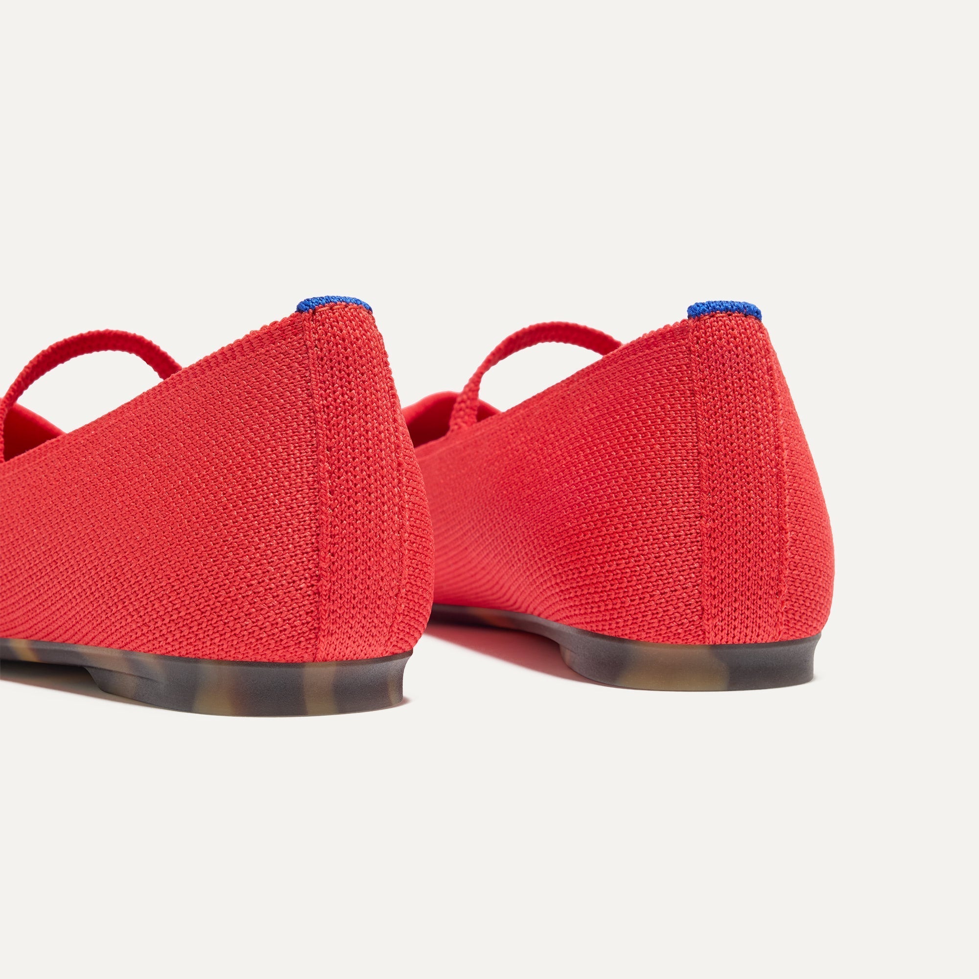 Rothy's The Max Square Mary Jane ballerine Red Hot rosse punta