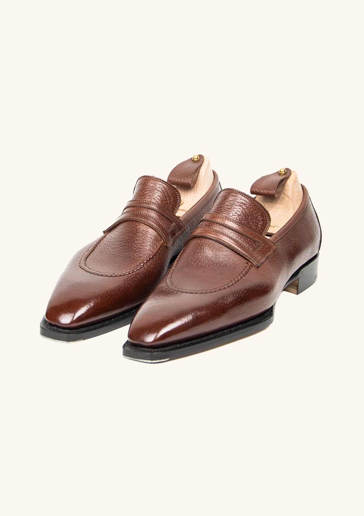 Stefano Bemer Loafers T1250 mocassini penny marrone cinghiale 42