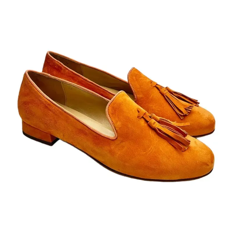 Sandro Barbera & Figli AC24 mocassino donna arancio pelle tacco 20