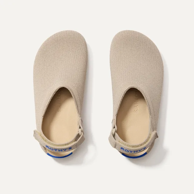 Rothy's The Kids Clog zoccoli bambino Dove tortora velcro