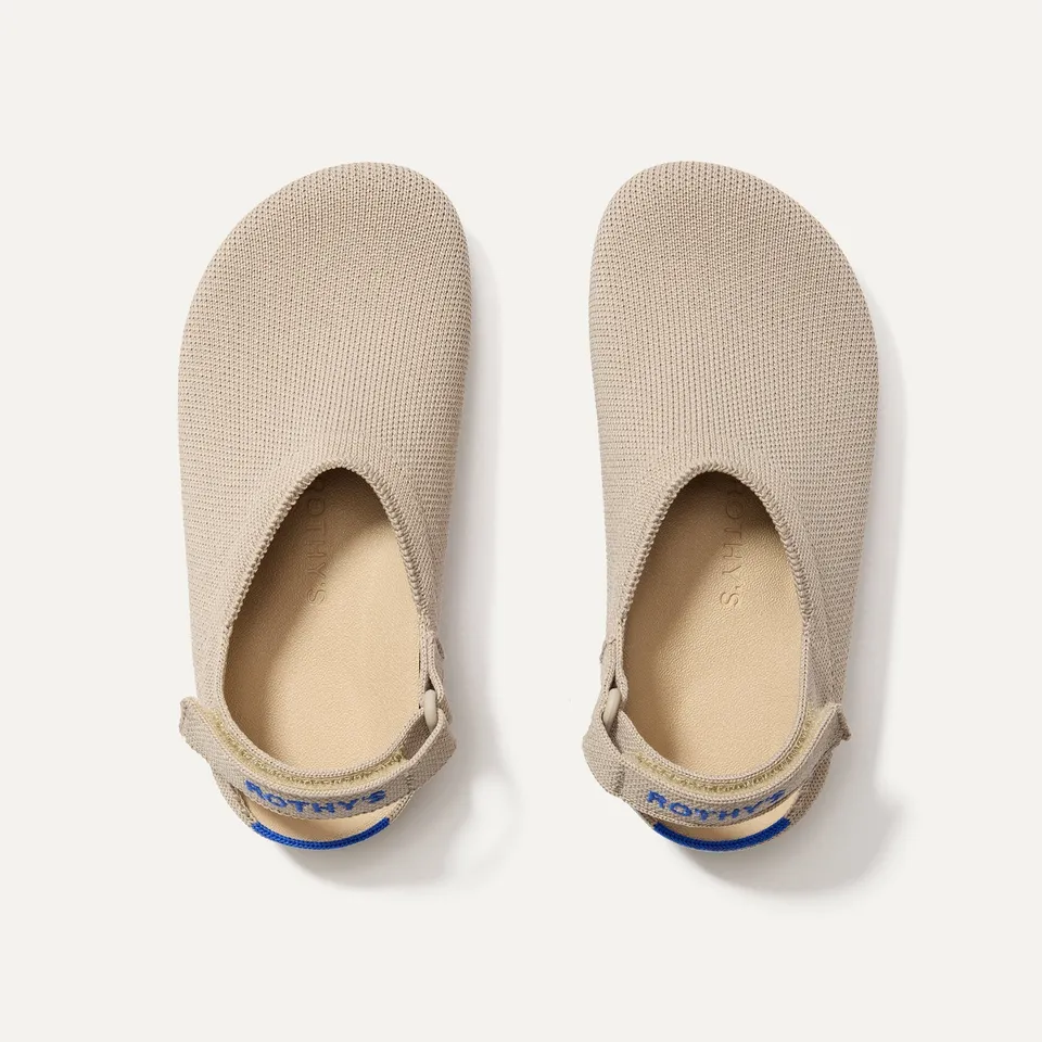 Rothy's The Kids Clog zoccoli bambino Dove tortora velcro