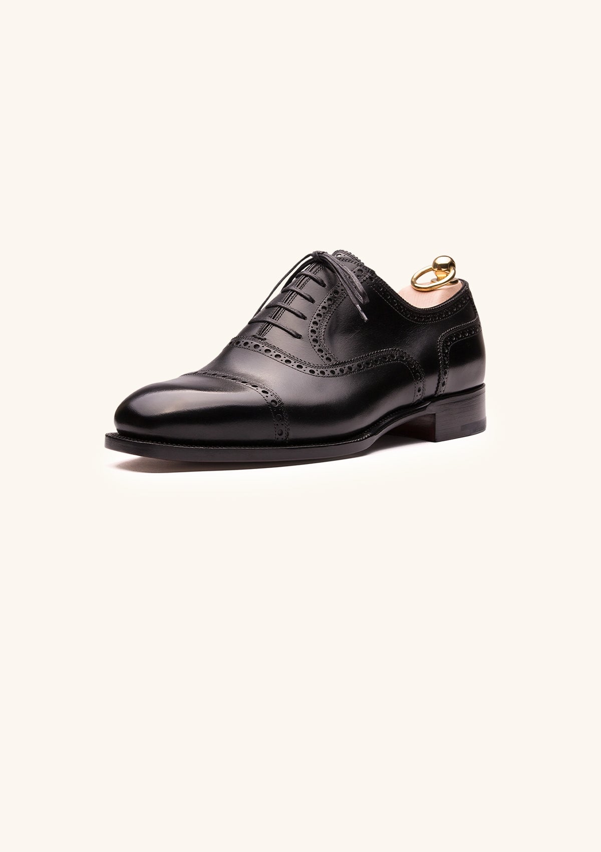 Stefano Bemer Oxfords C6461 scarpe nere cap-toe brogue