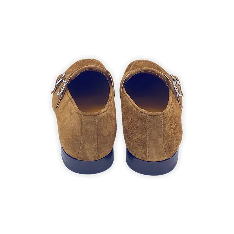 Sandro Barbera Fibbie 1087 slip monk mostarda camoscio
